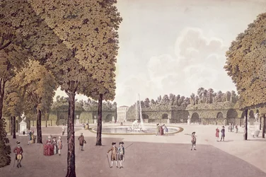 Schönbrunns trädgård, graverad av Johann Ziegler (ca 1750-1812)